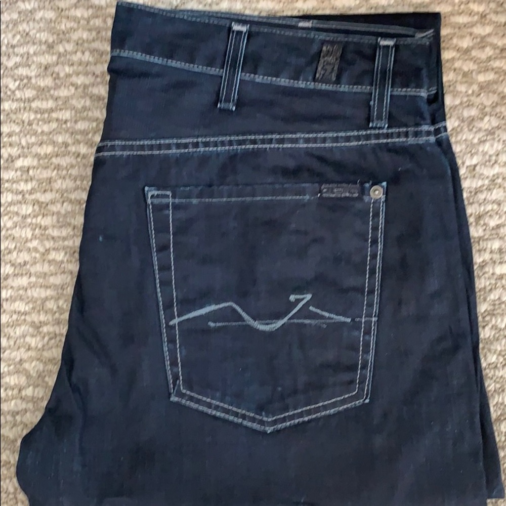 7 For All Mankind Blue Standard Fit Button Fly